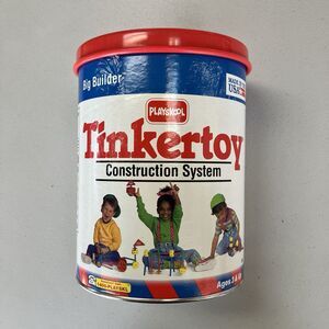 Vintage Playskool Tinkertoy Complete Big Builder Set 801 USA Made 1991